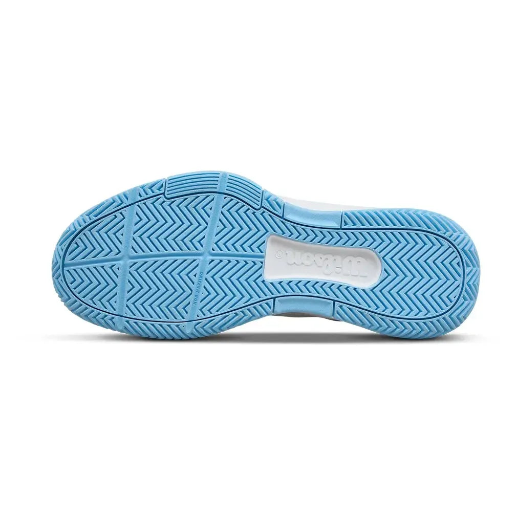 Women's CourtGlide Tennis Shoes White and Airy Blue